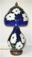 Daniel Lotton  Cobalt Lamp White Cynthia Flowers