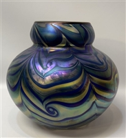 Daniel Lotton Vase Iridescent Cobalt Sureen King Tut