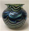 Daniel Lotton Vase Cobalt Copper White Green King Tut
