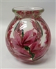 Daniel Lotton Double Blown Crystal Vase Pink Flower