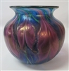 Daniel Lotton Med Copper Blue Vase
Purple Drop Leaf Glower Green Vines
The Best of the Best.
Museum Quality
Size 6.5  by  7
Signed Daniel Lotton Dated 2016