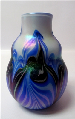 Charles Lotton Blue Tribal Vase