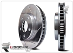 R1 Concepts (Eline Stock OEQ) Front Slotted Rotor