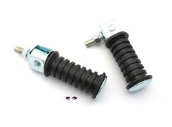 moped / motorcycle round black foot pegs