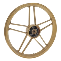 NOS 16" front FONDER MONTE five star mag wheel - GOLD - nude