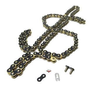 415HD drive chain - 128 links - MILLIONES BALLER BLACK n GOLD