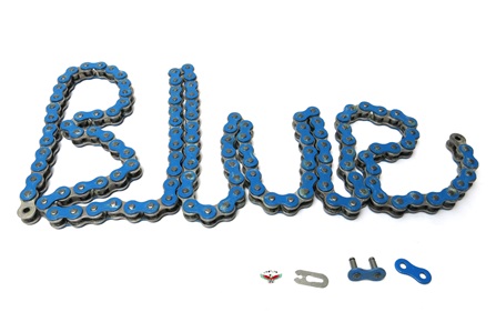 415HD drive chain - 128 links - BLUEBERRY BLUE