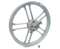 USED fantic motor front 16" five star mag wheel - grey