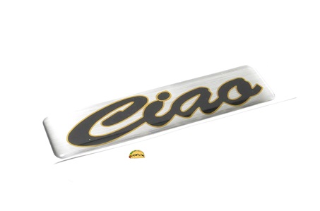 vespa ciao gummy emblem - black n gold