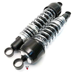 EMGO chrome adjustable shocks - 335mm