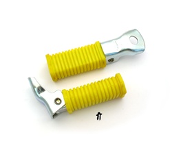 moped foot pegs - yellow with a lil rust so they're cheaper