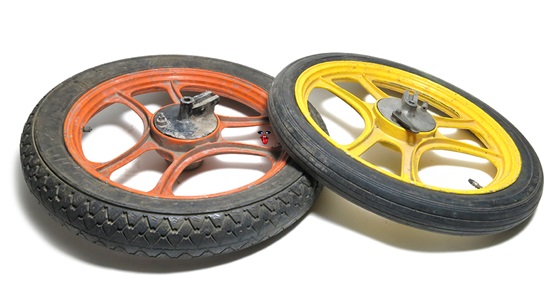 grimeca 3 star mag wheel set - ORANGE n YELLER - 16"