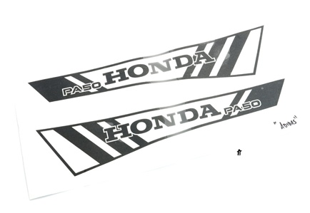 honda HOBBIT tank decal set - black stripes v2