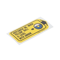 honda yellow mb5 oil fill level sticker