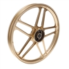 new 17" GOLD honda hobbit pa50 camino 5 star mag wheel - FRONT