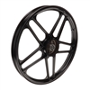 new 17" BLACK honda hobbit pa50 camino 5 star mag wheel - FRONT