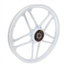 new 17" WHITE honda hobbit pa50 camino 5 star mag wheel - FRONT