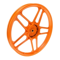 new 17" ORANGE honda hobbit pa50 camino 5 star mag wheel - REAR