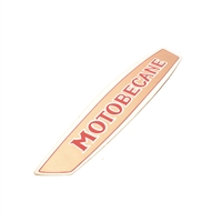 NOS motobecane gold n red tank decal - LEFT