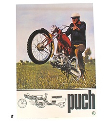 puch MC50 wheelie poster