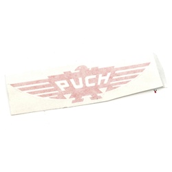 puch red and white wings decal