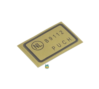 small puch gold NL approval sticker