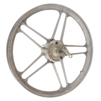 NOS grimeca 17" grey 5 star 10 razze wheel - front