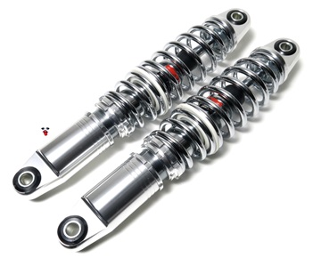 dual spring rate progressive adjustable shocks with EGOBOOST™ technology- 290mm - 310mm in CHROME