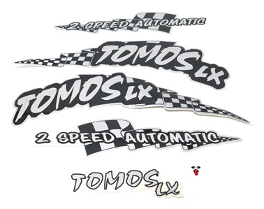 tomos OEM '03-06 LX silver n black sticker set