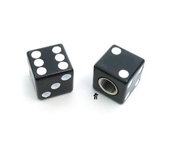 BLK DICE valve stem caps