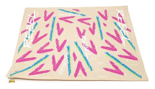 vespa piaggio REBEL pink arrow complete sticker set