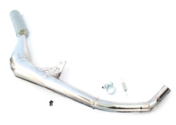 vespa simonini calibrata silver exhaust pipe