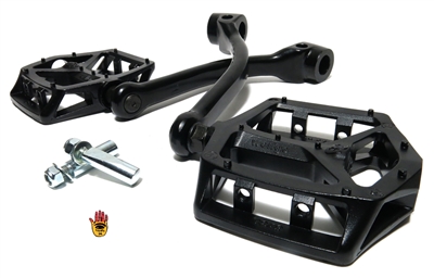 moped XTRA CLEARANCE pedal pak - BLK - wideboy