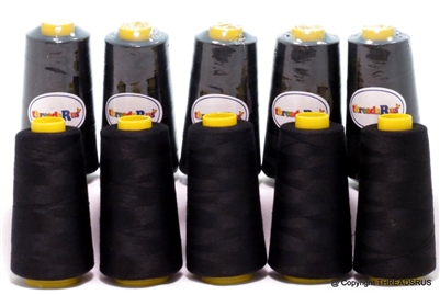 10 Large Cones with 3000 Yards of Polyester Thread