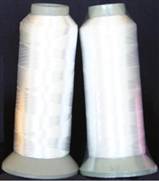 2 Extra Large cones of White Bobbin Thread - 5000 Meters