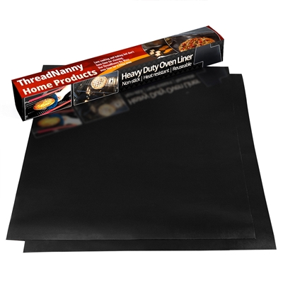 2 Pack Large Thick Heavy Duty Non Stick Teflon Oven Liners Mat, 17"x 25" BPA and PFOA Free, for bottom of Electric Oven Gas Oven Microwave Charcoal or Gas Grills(662712233659)