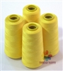 4 Large Cones of Polyester thread in Canary Yellow with 3000 yards each