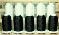 Polyester Machine Embroidery Thread in Black and White