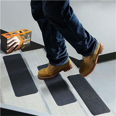 Anti Slip Grip Tape Non Slip Stair Treads 6"x 24" (5 Pack) Commercial Grade for Wooden Steps, Concrete Stairs (Works on All Surfaces & Weather) (00662712233178)
