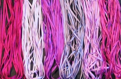 ThreadNanny 6 Spools of Purple Tone 100% Pure Silk Ribbon