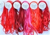 ThreadNanny 5 Spools of Red Tone 100% Pure Silk Ribbon