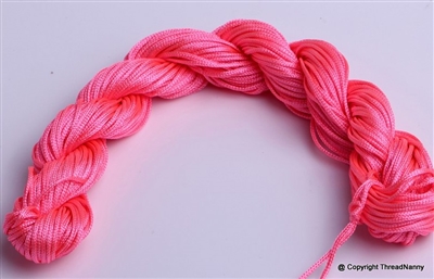 ThreadNanny 25 Yards of 2mm Satin Chinese Knot Cord in Rose