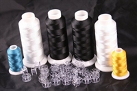 Extra Large Bobbin Threads 4 Cones Black and White