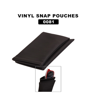 black vinyl pouches