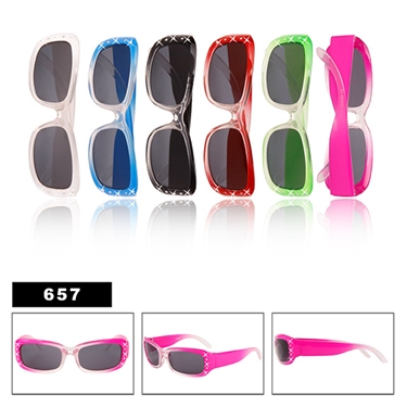 Adorable wholesale kids rhinestone sunglasses