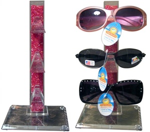 Display stand for sunglasses wholesale-hold 3 pairs