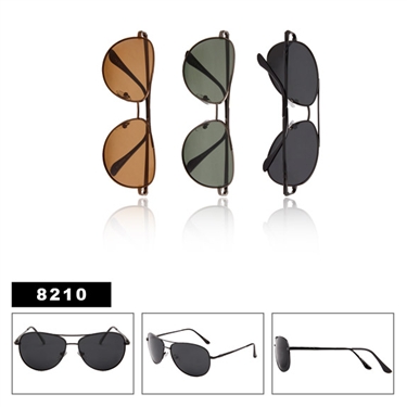 Polarized Aviator Sunglasses with Spring Hinges