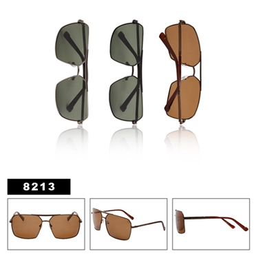 Polarized Aviator Sunglasses with Square Lens