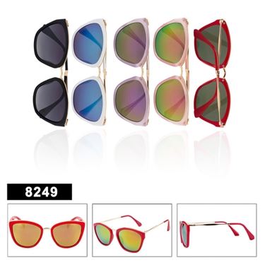 Ladies Retro Mirrored Sunglasses