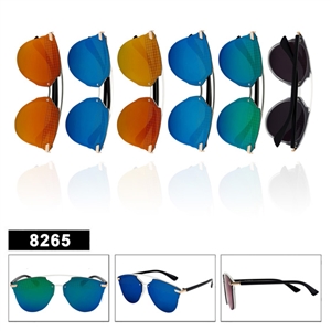 Ladies Retro Mirrored Sunglasses